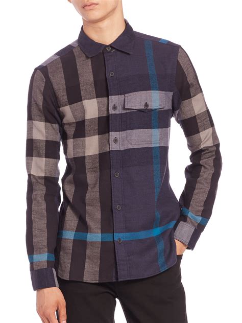 blue burberry brit shirt|Burberry Brit shirt price.